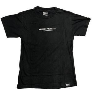 Broken Promises Rose Graphic Tee Thrifted Vintage Style Size S